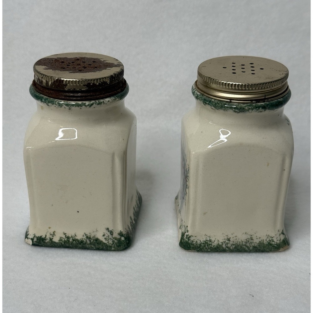 Salt & Pepper Shakers Floral Heart Wreath Dining Cottagecore Ceramic Vintage - Picture 3 of 9